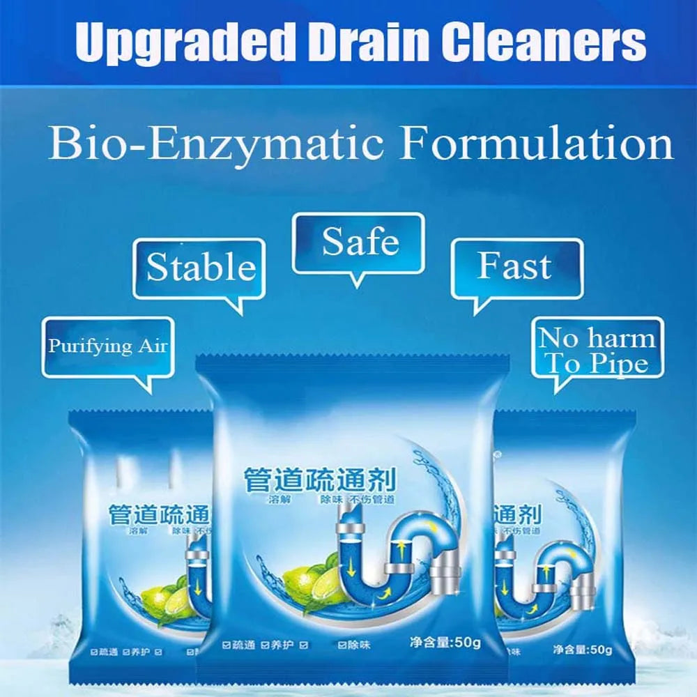 Strong Drain Cleaners Pipe Dredging Agent Kitchen Water Piping Sewer Toilet Closes Tool Cleaning Deodorant Dredge Sink