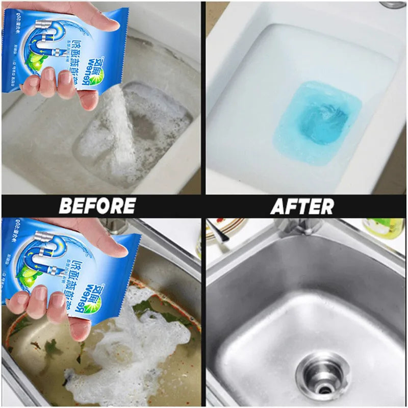 Strong Drain Cleaners Pipe Dredging Agent Kitchen Water Piping Sewer Toilet Closes Tool Cleaning Deodorant Dredge Sink