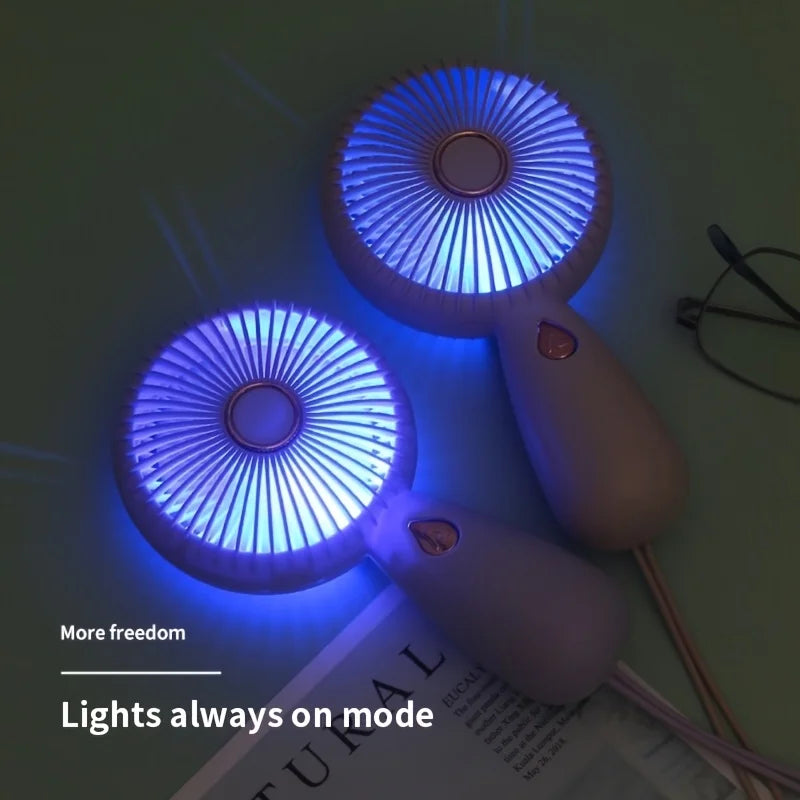 Hand Holding Fan Small USB Mini Handheld Small Fan Portable Portable Silent Office Desk Student On Dormitory Charging Outdoor