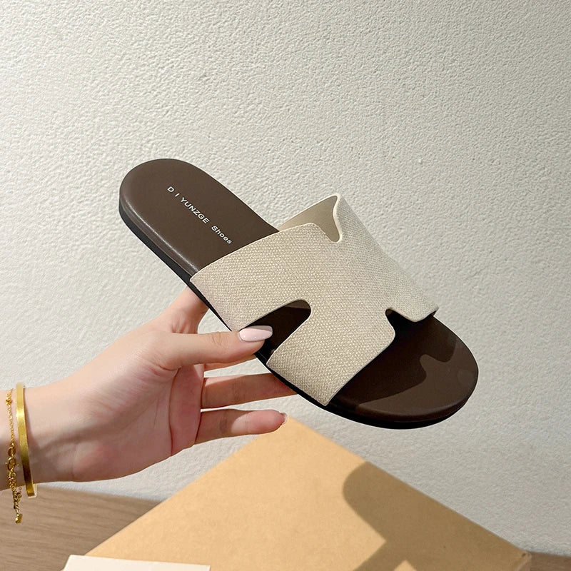 2026 New Women's Fashion Slippers Classic Summer Non-slip Causal Shoes for Ladies Outdoor Breathable Women Open-toe Flat Slipper