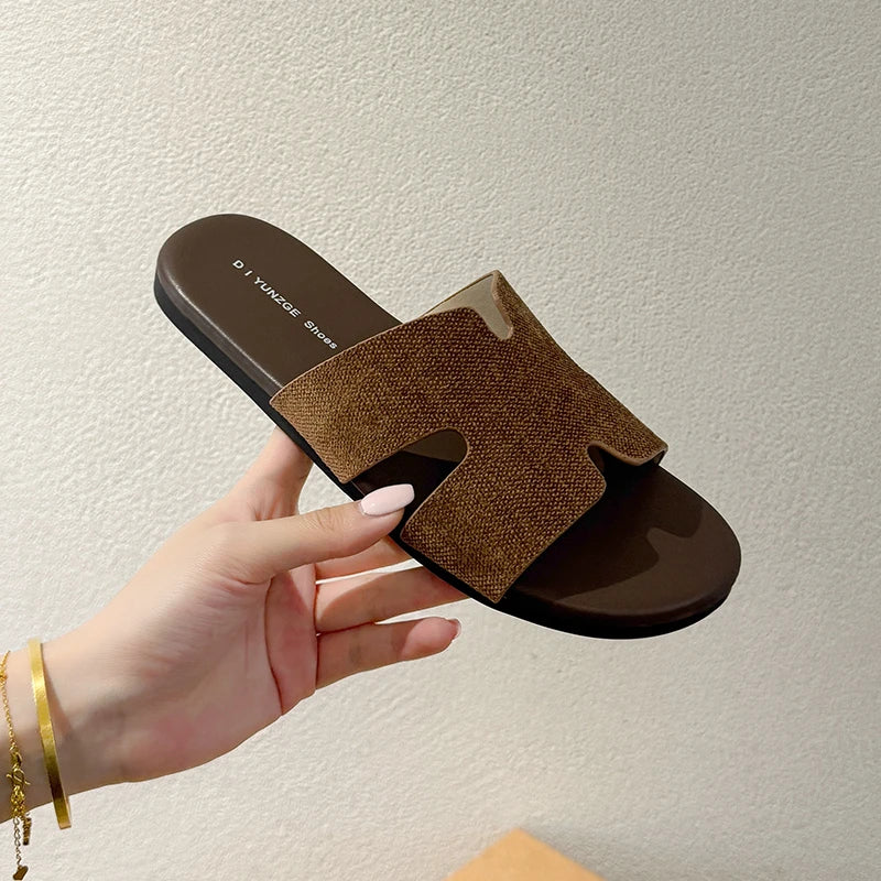 2026 New Women's Fashion Slippers Classic Summer Non-slip Causal Shoes for Ladies Outdoor Breathable Women Open-toe Flat Slipper