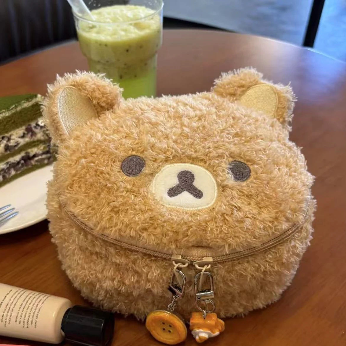 New hot  Plushes Makeup Bear Cosmetic Bag Women Jewelry Storage Pouch Girl Organizer Handbags Gift Hot Sales ﻿