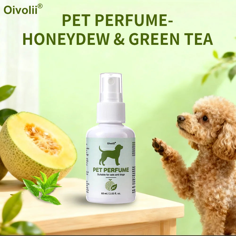 Pet Deodorizing Spray Long Lasting Fragrance Eliminates Body Odor Natural Formula for Dogs Cats 60ml Portable Grooming Care