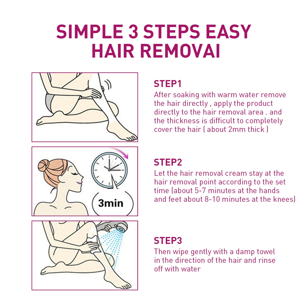 Permanent Hair Removal Cream for Men Soften Hair Growth Delay Reduce Skin Redness Painless Remove Armpit Bikini Depilatory Cream
