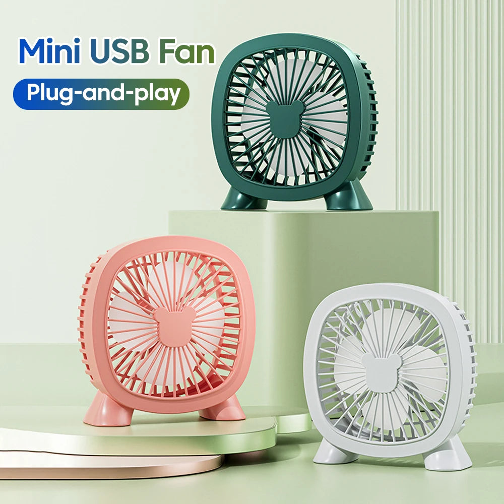 Portable Summer Mini Electric Fan For Home Office School Outdoor Camping Travel USB Direct Plug In Silent Handheld esktop Fan