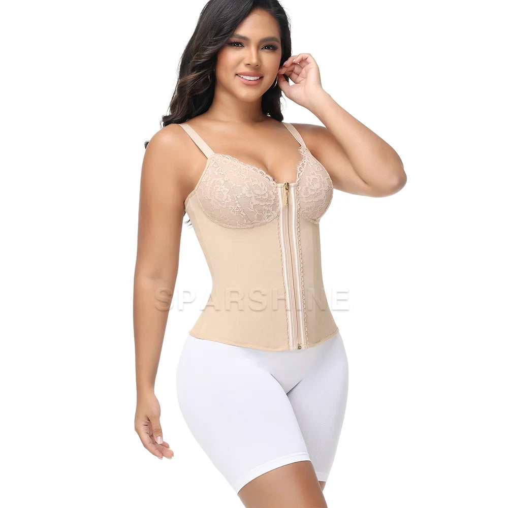 Waist Trainer for Women Tummy Control Bodysuit Colombian Fajas Girdle Corset for Instant Slimming Body Shaper for Back Support
