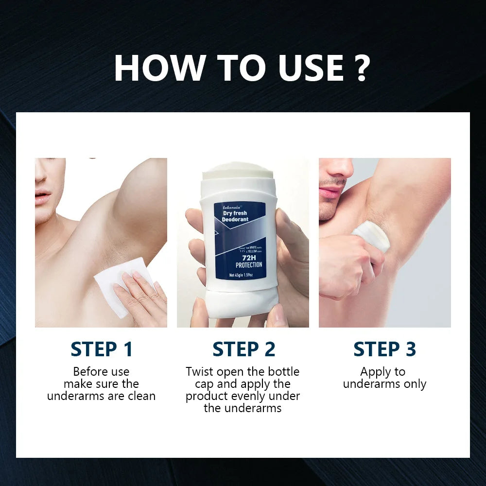 Men UltraClear Deodorant 72-Hour Sweat & Odor Protection Antiperspirant For Men Long Lasting Fresh Perfume Stick