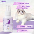 Pet Deodorizing Spray Long Lasting Fragrance Eliminates Body Odor Natural Formula for Dogs Cats 60ml Portable Grooming Care