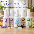 Pet Deodorizing Spray Long Lasting Fragrance Eliminates Body Odor Natural Formula for Dogs Cats 60ml Portable Grooming Care