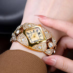2026 New Women Watch Light Luxury Brand Diamond Inlaid Bracelet Watches Waterproof Ladies Fashion Quartz Clock Wristwatch Gift