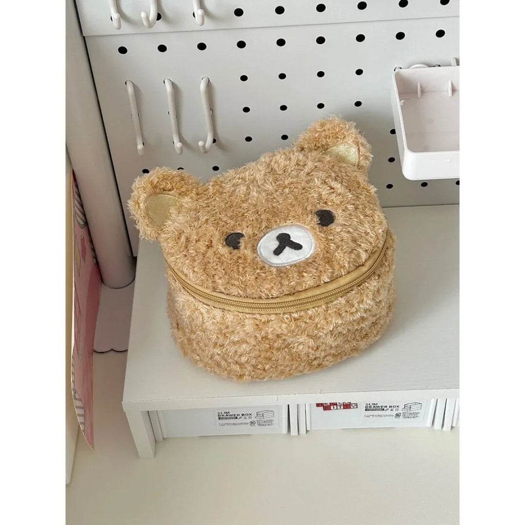 New hot  Plushes Makeup Bear Cosmetic Bag Women Jewelry Storage Pouch Girl Organizer Handbags Gift Hot Sales ﻿