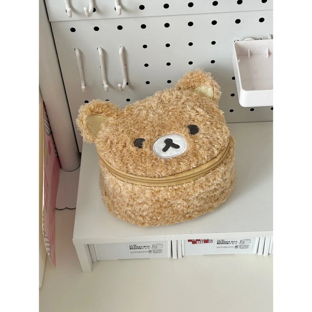 New hot  Plushes Makeup Bear Cosmetic Bag Women Jewelry Storage Pouch Girl Organizer Handbags Gift Hot Sales ﻿