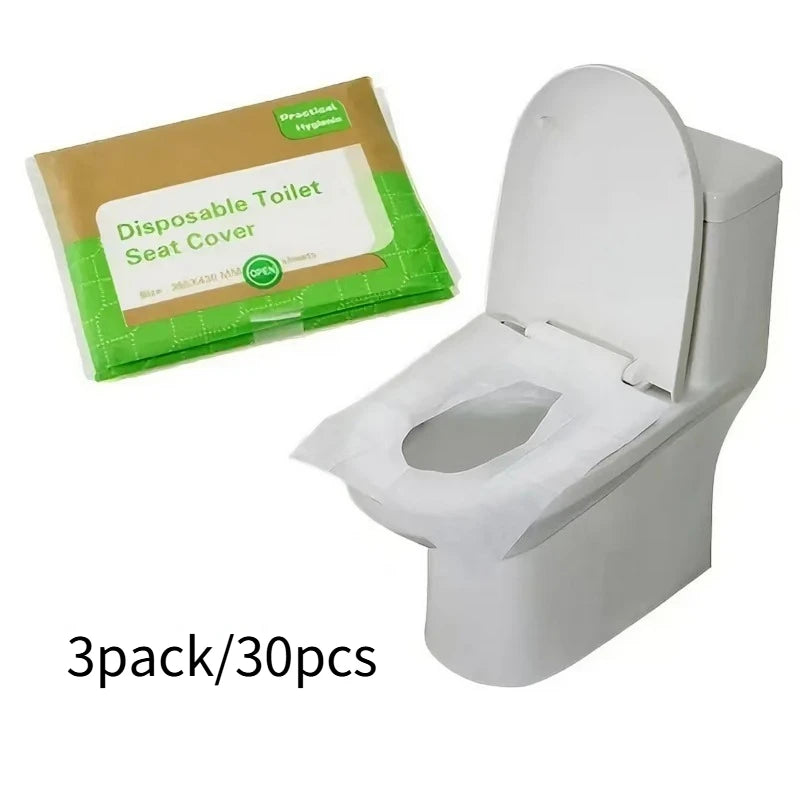 Disposable Toilet Seat Covers Flushable Disposable Toilet Covers Soluble Water Toilet Paper for Travel Camping Hotel Bathroom