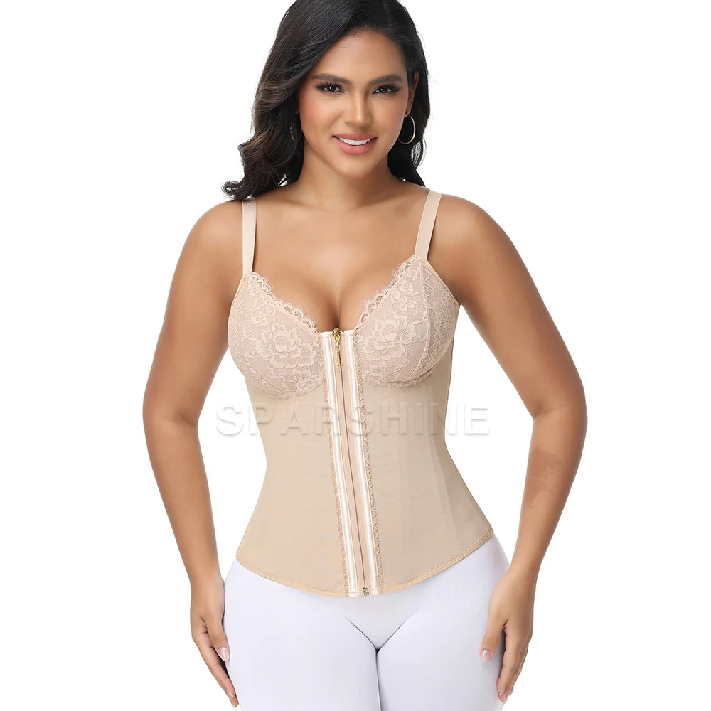 Waist Trainer for Women Tummy Control Bodysuit Colombian Fajas Girdle Corset for Instant Slimming Body Shaper for Back Support
