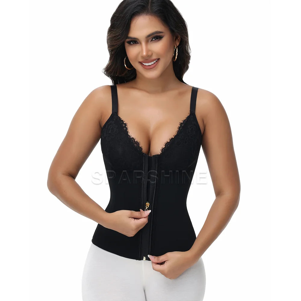 Waist Trainer for Women Tummy Control Bodysuit Colombian Fajas Girdle Corset for Instant Slimming Body Shaper for Back Support