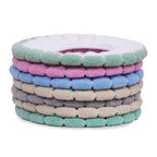 1 piece of washable bathroom toilet seat cover, a thick and soft knitted toilet seat cushion with handle, toilet seat cover