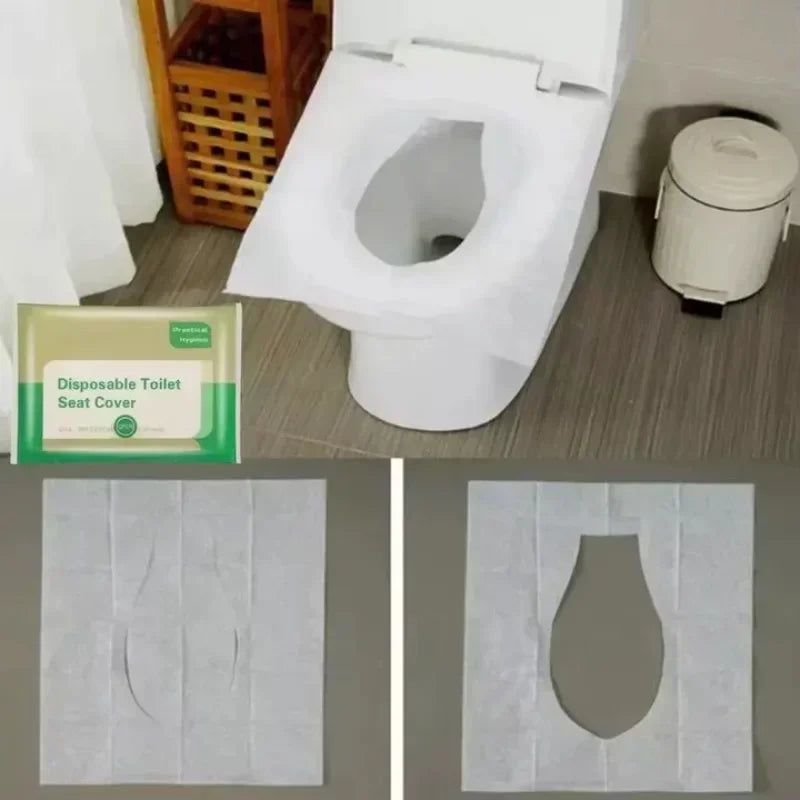 Disposable Toilet Seat Covers Flushable Disposable Toilet Covers Soluble Water Toilet Paper for Travel Camping Hotel Bathroom