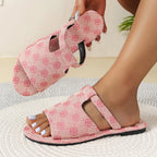 New Denim Slippers for Women Shoes Flat Sandals Peep Toe Ladies Casual Slides Female Beach Slippers Flat Shoes Plus Size 43