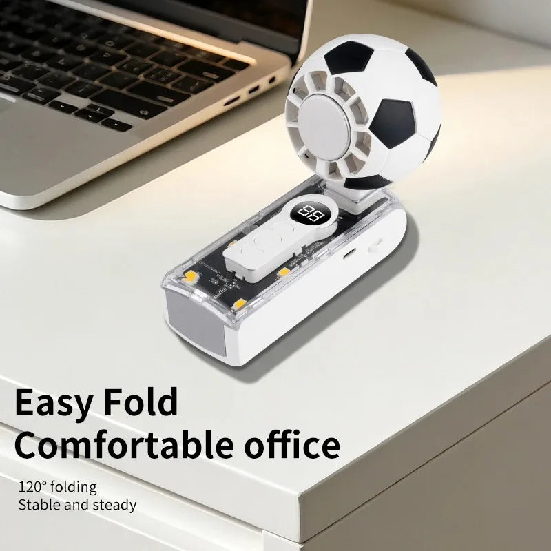 2026 New Portable Handheld Fan, Foldable Transparent Mech Fan, Violent Wind, Ice Cooling, USB Rechargeable Personal Fan
