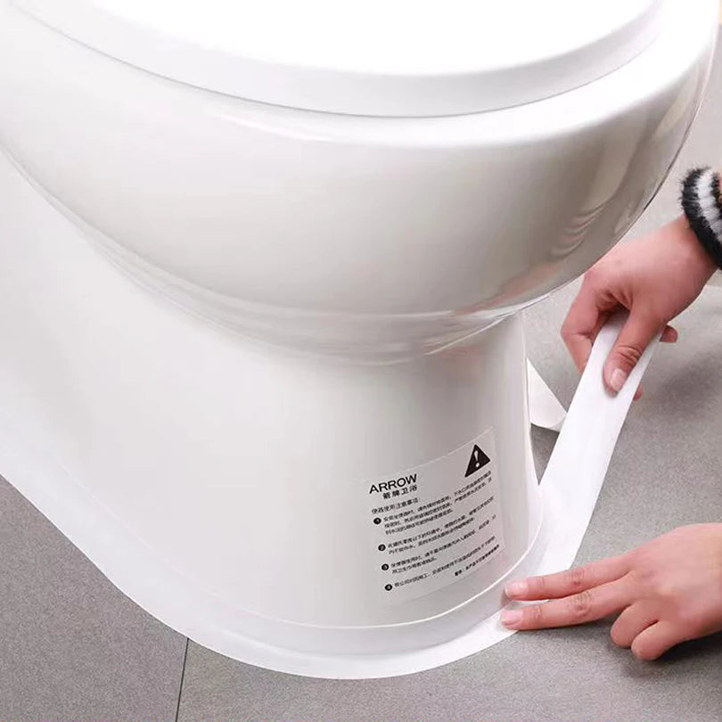 1 roll of waterproof and mold proof toilet sealing strip, kitchen bathroom self-adhesive sealing tape, bathroom waterproof tape