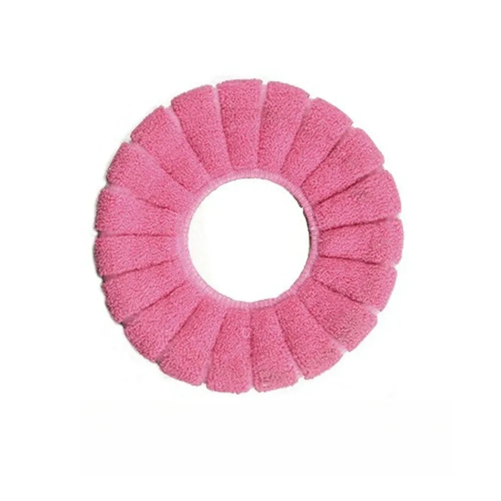 1 piece of washable bathroom toilet seat cover, a thick and soft knitted toilet seat cushion with handle, toilet seat cover