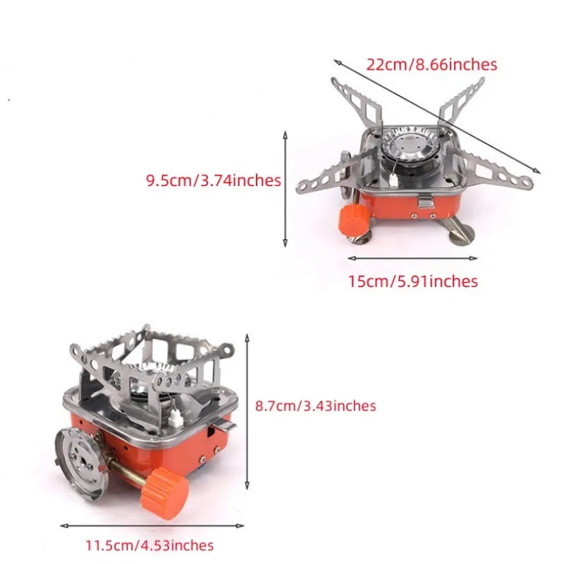 Foldable Portable Windproof Camping Stove - For Outdoor Adventures, Hiking & Picnics
