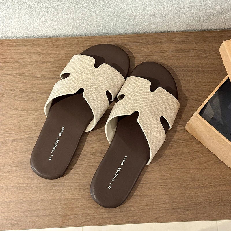 2026 New Women's Fashion Slippers Classic Summer Non-slip Causal Shoes for Ladies Outdoor Breathable Women Open-toe Flat Slipper
