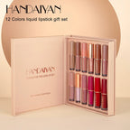 12 Color Matte Liquid Lipstick Kit Non Stick Cup Waterproof Lip Gloss Long Lasting Korean Cosmetics Makeup For Women