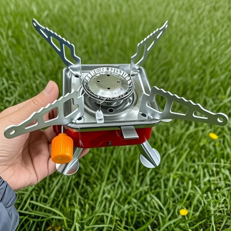 Foldable Portable Windproof Camping Stove - For Outdoor Adventures, Hiking & Picnics