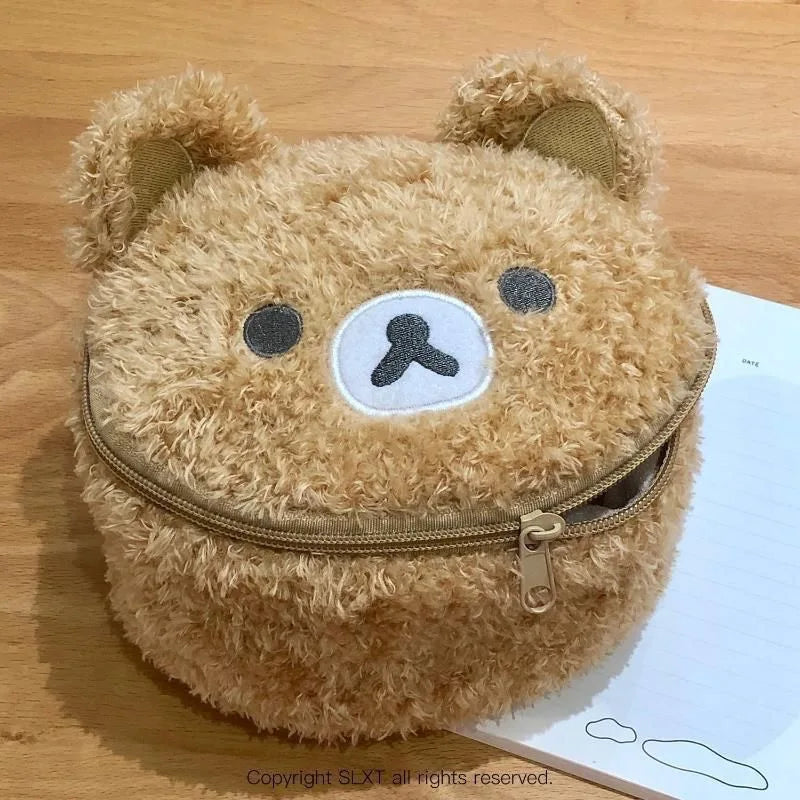 New hot  Plushes Makeup Bear Cosmetic Bag Women Jewelry Storage Pouch Girl Organizer Handbags Gift Hot Sales ﻿