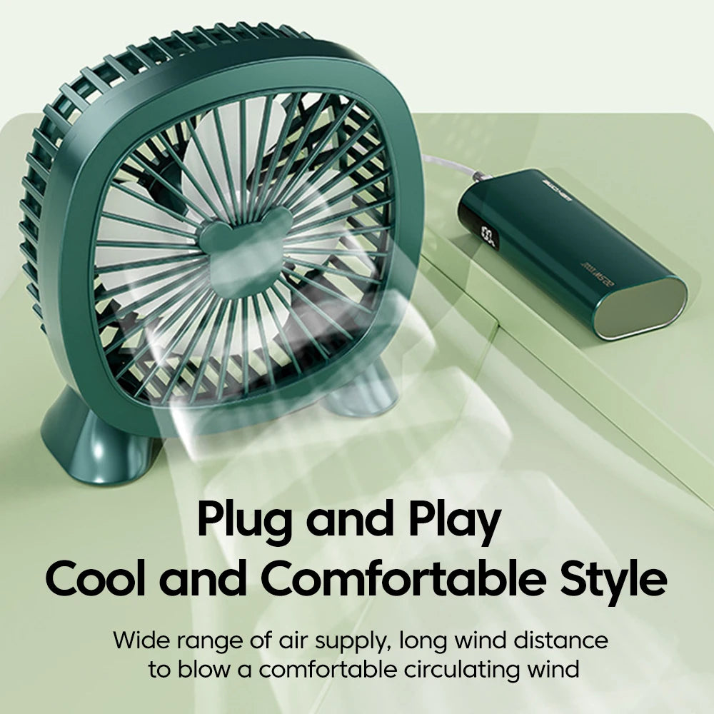 Portable Summer Mini Electric Fan For Home Office School Outdoor Camping Travel USB Direct Plug In Silent Handheld esktop Fan