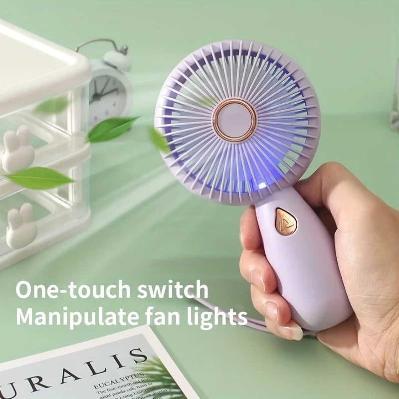 Hand Holding Fan Small USB Mini Handheld Small Fan Portable Portable Silent Office Desk Student On Dormitory Charging Outdoor