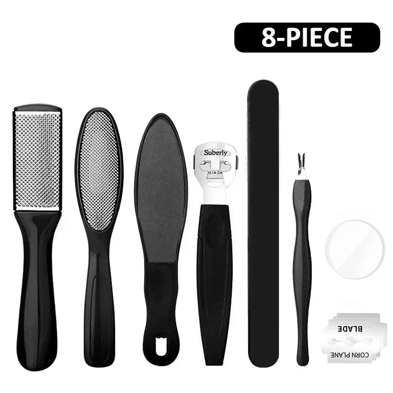 8/9/10/11pcs Pedicure Kit  Professional Pedicure Tools Foot Rasp Peel Callus Dead Skin Remover Feet Care Pedicure cuticle nipper