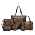 6 Pcs Women's Bag Fashion Handbag Sets Shoulder Crossbody Bag For Women Commuting Female Boston Bag Wallet