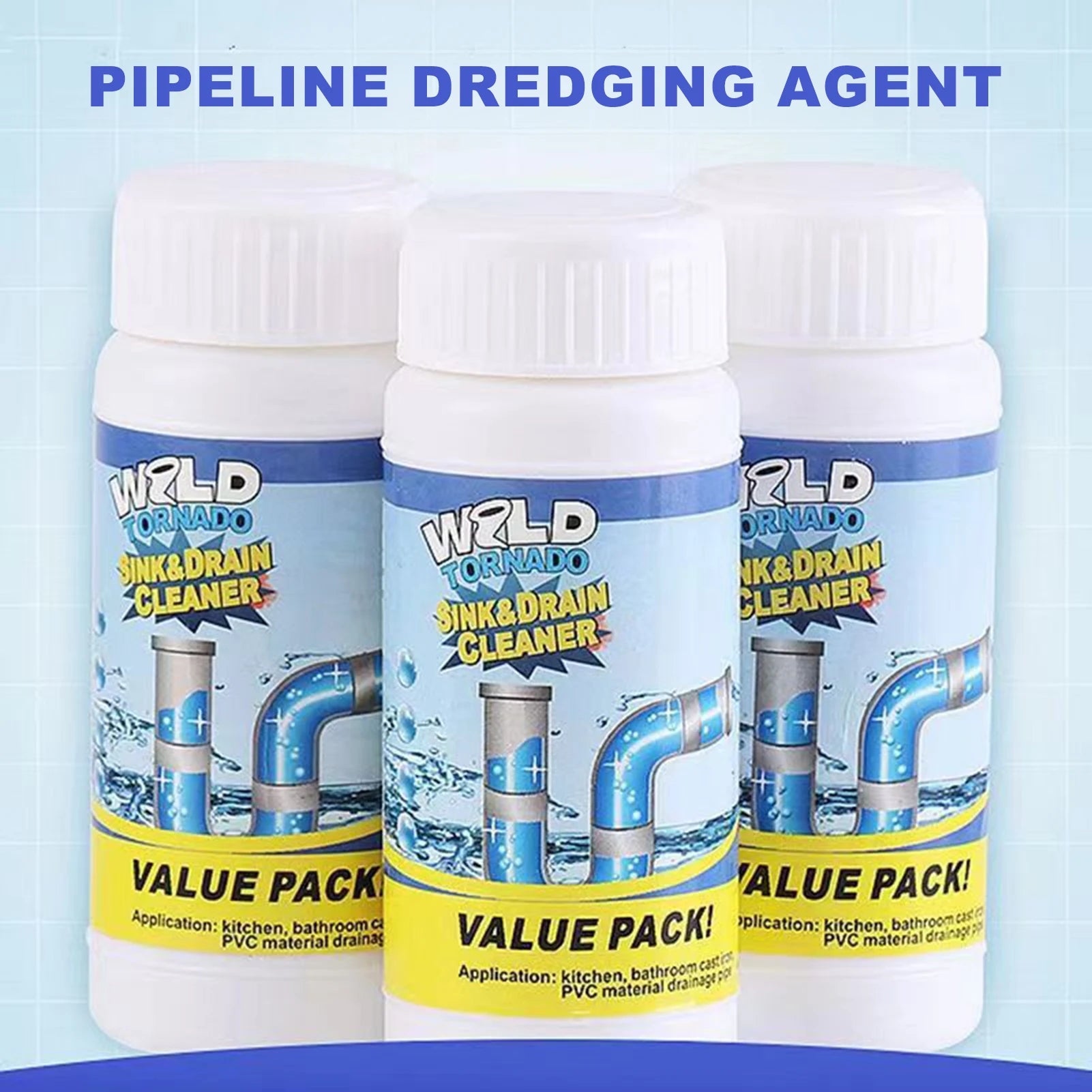 Water Pipe Sewer Dredging Powder Portable Powder Cleaning Tool For Kitchen Toilet Pipe Dredging