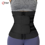 Qtree Waist Trainer Plus Size for Women Sports Girdle Corset Slimming Belly Body Shaper Sweat Trimmer Belt Slimmer Weight Loss