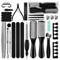 40-Piece Professional Pedicure Kit, Pedicure Tools Finger Foot Rasp Foot Dead Skin Remover for Home & Salon Care Nail Clippers ﻿