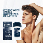 Men UltraClear Deodorant 72-Hour Sweat & Odor Protection Antiperspirant For Men Long Lasting Fresh Perfume Stick