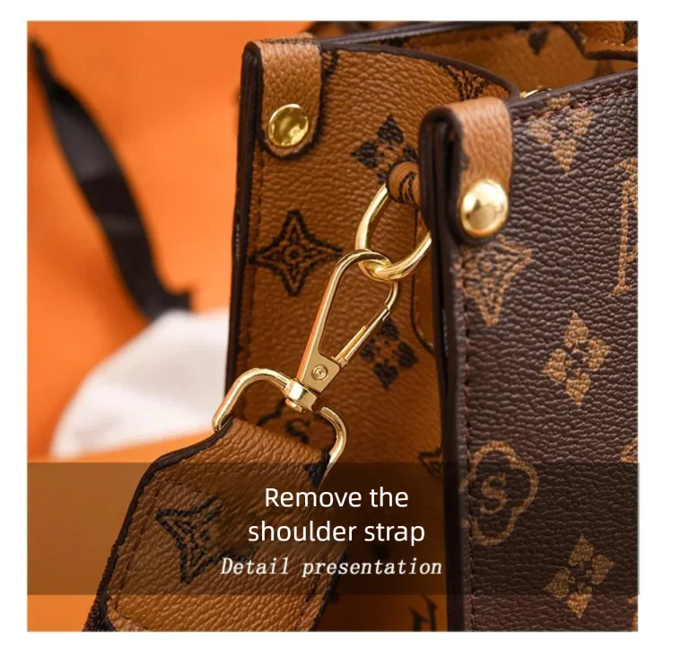 Elegant Ladies Handbag Retro Printed Crossbody Bag for Women Luxury Designer Leather Material Messenger Handbag for Travel