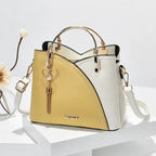 Women Handbag Patchwork Shoulder Messenger Office Work PU Leather Female Bag Ladies Luxury Handbag Fashion Elegant Shoulder Bag