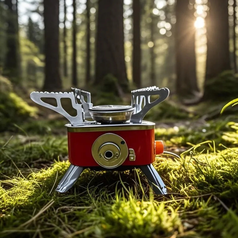 Foldable Portable Windproof Camping Stove - For Outdoor Adventures, Hiking & Picnics